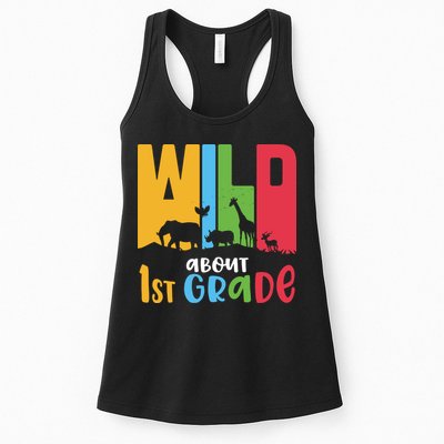Team First Grade Wild About First Grade Back To School Womens Tank Top
