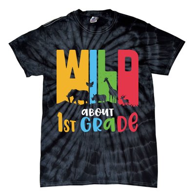Team First Grade Wild About First Grade Back To School Tie-Dye T-Shirt