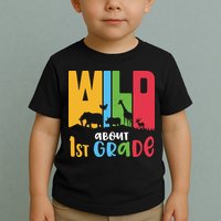 Team First Grade Wild About First Grade Back To School Toddler T-Shirt