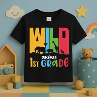 Team First Grade Wild About First Grade Back To School Toddler T-Shirt