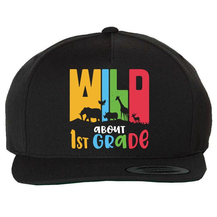 Team First Grade Wild About First Grade Back To School Wool Snapback Cap
