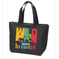 Team First Grade Wild About First Grade Back To School Zip Tote Bag