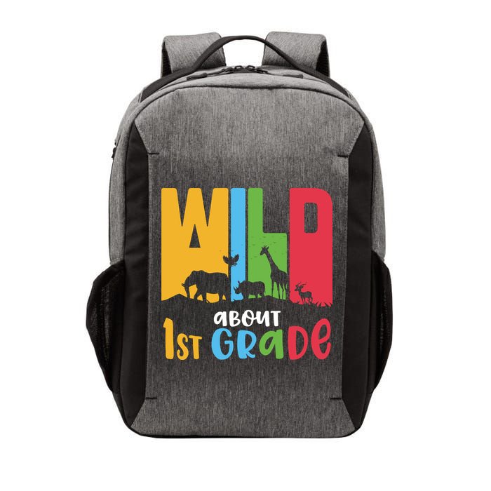 Team First Grade Wild About First Grade Back To School Vector Backpack
