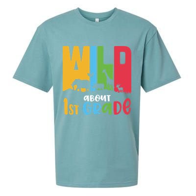 Team First Grade Wild About First Grade Back To School Sueded Cloud Jersey T-Shirt