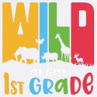 Team First Grade Wild About First Grade Back To School Garment-Dyed Sweatshirt
