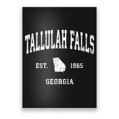 Tallulah Falls Georgia Ga Vintage Athletic Sports Poster