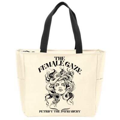 The Female Gaze Petrify The Patriarchy Medusa Zip Tote Bag