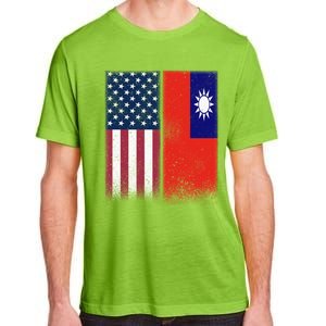 Taiwanese Flag Gift Usa And Taiwan Flags Proud Taiwan Gift Adult ChromaSoft Performance T-Shirt