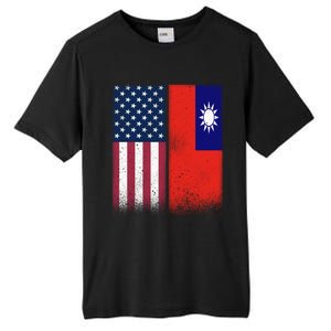 Taiwanese Flag Gift Usa And Taiwan Flags Proud Taiwan Gift Tall Fusion ChromaSoft Performance T-Shirt