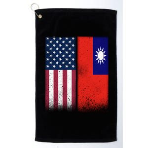 Taiwanese Flag Gift Usa And Taiwan Flags Proud Taiwan Gift Platinum Collection Golf Towel