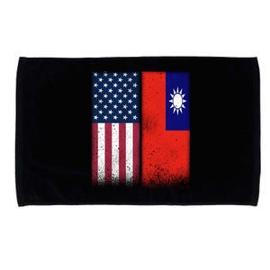 Taiwanese Flag Gift Usa And Taiwan Flags Proud Taiwan Gift Microfiber Hand Towel