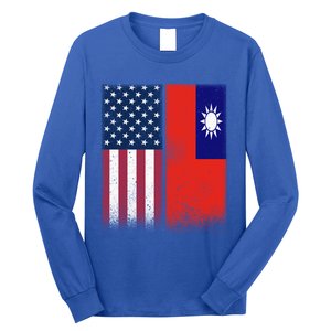 Taiwanese Flag Gift Usa And Taiwan Flags Proud Taiwan Gift Long Sleeve Shirt