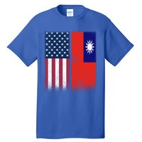 Taiwanese Flag Gift Usa And Taiwan Flags Proud Taiwan Gift Tall T-Shirt