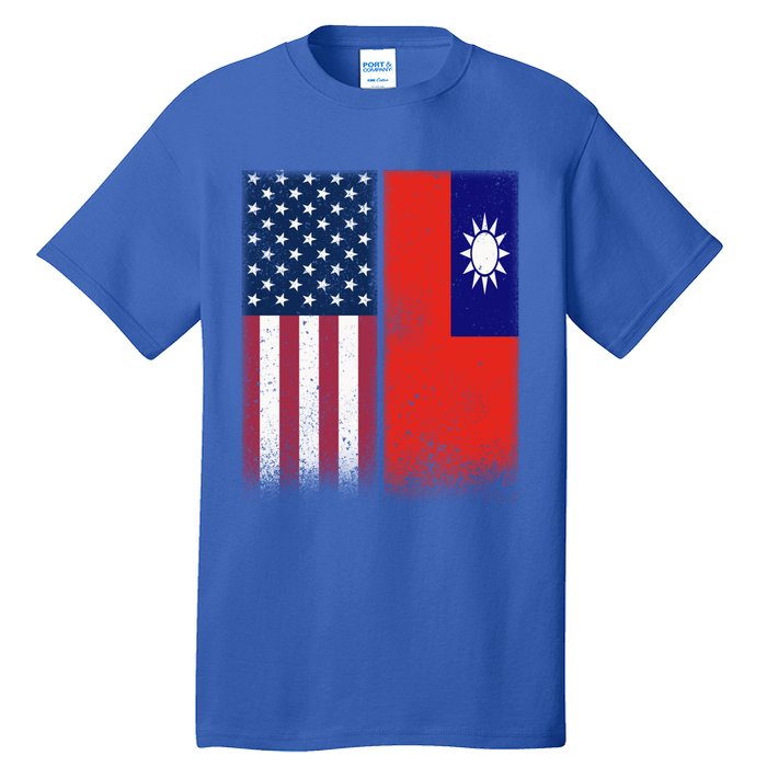 Taiwanese Flag Gift Usa And Taiwan Flags Proud Taiwan Gift Tall T-Shirt