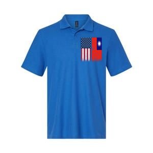 Taiwanese Flag Gift Usa And Taiwan Flags Proud Taiwan Gift Softstyle Adult Sport Polo