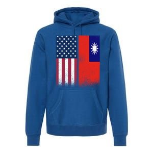 Taiwanese Flag Gift Usa And Taiwan Flags Proud Taiwan Gift Premium Hoodie