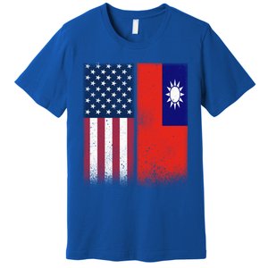 Taiwanese Flag Gift Usa And Taiwan Flags Proud Taiwan Gift Premium T-Shirt