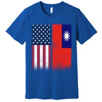 Taiwanese Flag Gift Usa And Taiwan Flags Proud Taiwan Gift Premium T-Shirt