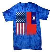 Taiwanese Flag Gift Usa And Taiwan Flags Proud Taiwan Gift Tie-Dye T-Shirt