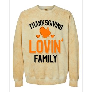 Thanksgiving Family Gift Colorblast Crewneck Sweatshirt