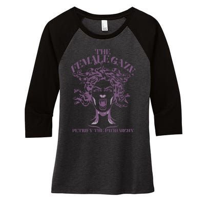 The Female Gaze Women's Tri-Blend 3/4-Sleeve Raglan Shirt