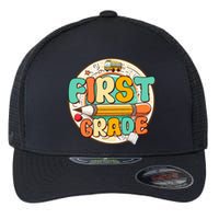 Team First Grade Teacher Student Back To School 1st Grade Gift Flexfit Unipanel Trucker Cap