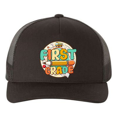 Team First Grade Teacher Student Back To School 1st Grade Gift Yupoong Adult 5-Panel Trucker Hat