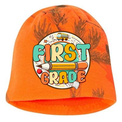 Team First Grade Teacher Student Back To School 1st Grade Gift Kati - Camo Knit Beanie