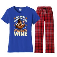 Thanksgiving Family Gift Women's Flannel Pajama Set