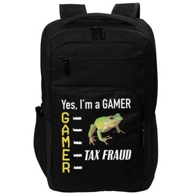 Tax Fraud Gamer Impact Tech Backpack