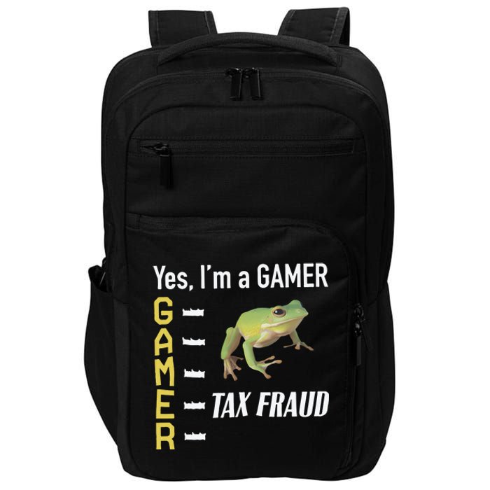 Tax Fraud Gamer Impact Tech Backpack