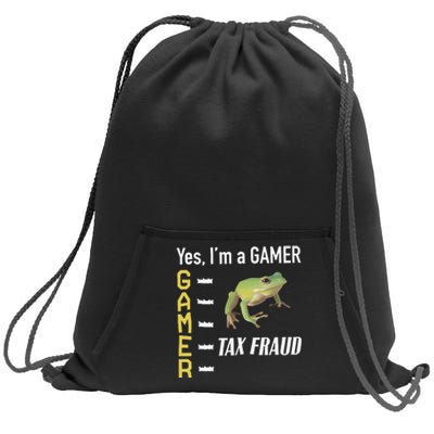 Tax Fraud Gamer Sweatshirt Cinch Pack Bag