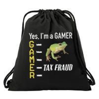 Tax Fraud Gamer Drawstring Bag