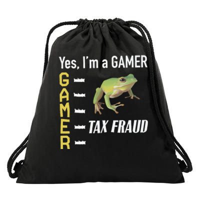 Tax Fraud Gamer Drawstring Bag