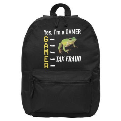 Tax Fraud Gamer 16 in Basic Backpack