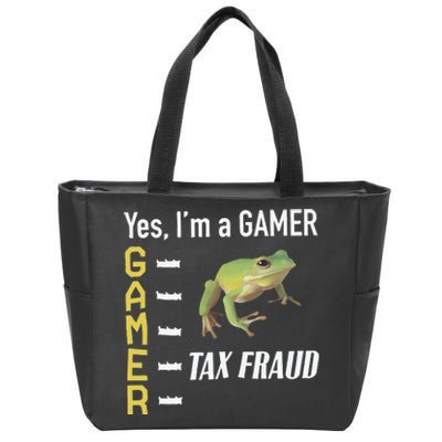 Tax Fraud Gamer Zip Tote Bag