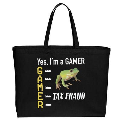 Tax Fraud Gamer Cotton Canvas Jumbo Tote