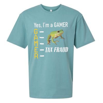 Tax Fraud Gamer Sueded Cloud Jersey T-Shirt