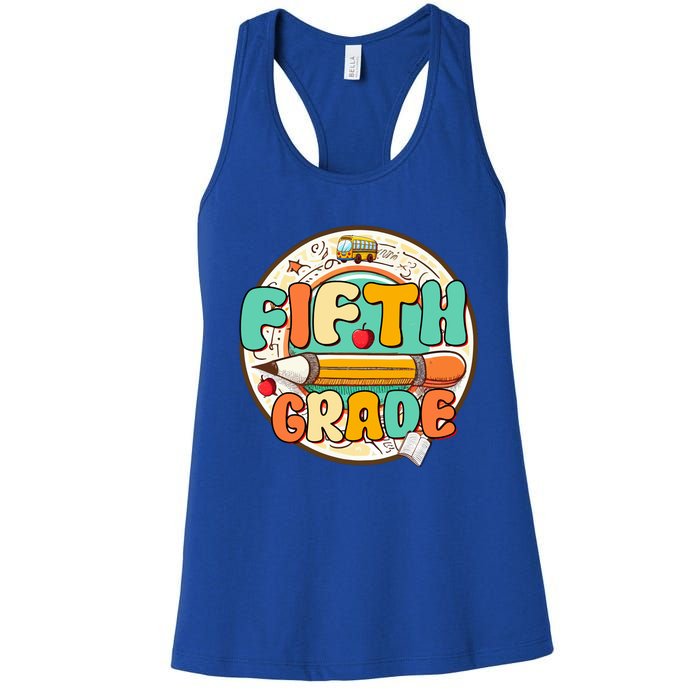 Team Fifth Grade Teacher Student Back To School 5th Grade Gift Women's Racerback Tank