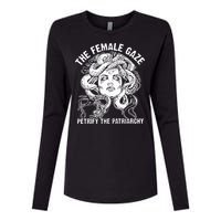 The Female Gaze Petrify The Patriarchy Feminist Womens Cotton Relaxed Long Sleeve T-Shirt