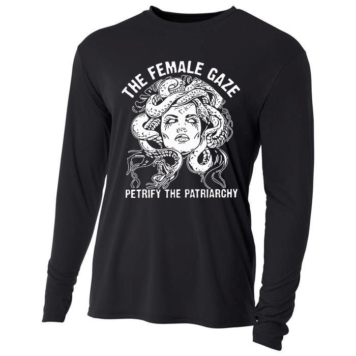 The Female Gaze Petrify The Patriarchy Feminist Cooling Performance Long Sleeve Crew