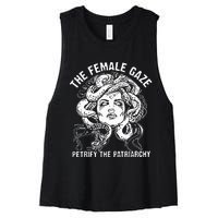 The Female Gaze Petrify The Patriarchy Feminist Women's Racerback Cropped Tank