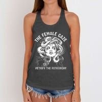 The Female Gaze Petrify The Patriarchy Feminist Women's Knotted Racerback Tank