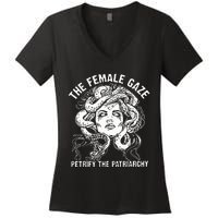 The Female Gaze Petrify The Patriarchy Feminist Women's V-Neck T-Shirt