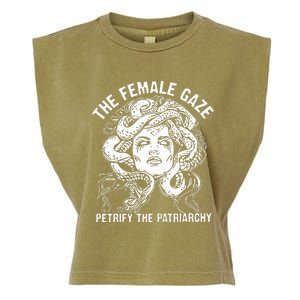 The Female Gaze Petrify The Patriarchy Feminist Garment-Dyed Women's Muscle Tee