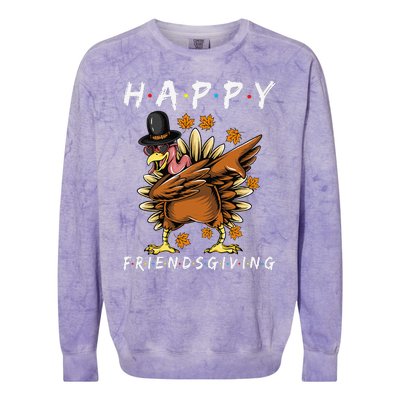 Turkey Friends Giving Happy Friendsgiving Funny Thanksgiving Gift Colorblast Crewneck Sweatshirt