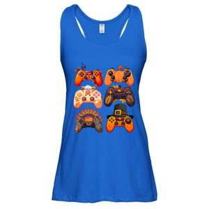 Thanksgiving Fall Gaming Controllers Turkey Funny Gamer Gift Ladies Essential Flowy Tank