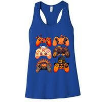 Thanksgiving Fall Gaming Controllers Turkey Funny Gamer Gift Women's Racerback Tank