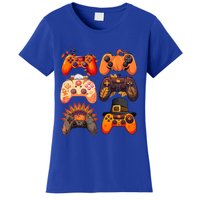 Thanksgiving Fall Gaming Controllers Turkey Funny Gamer Gift Women's T-Shirt