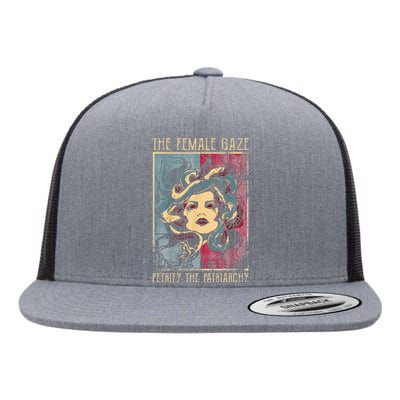 The Female Gaze Petrify The Patriarchy Medusa Flat Bill Trucker Hat